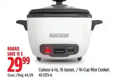 Canadian Tire Black+Decker 16-Cup Rice Cooker offer
