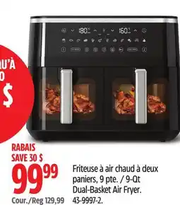 Canadian Tire Master chef 9-Qt Dual-Basket Air Fryer offer