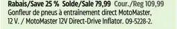 Canadian Tire MotoMaster 12V Direct-Drive Inflator offer