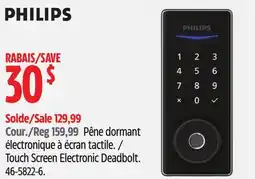 Canadian Tire PHILIPS Touch Screen Electronic Deadbolt offer