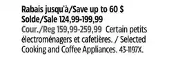 Canadian Tire Selected Cooking and Coffee Appliances offer