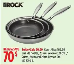Canadian Tire THE ROCK 20cm, 24cm and 28cm Frypan Set offer