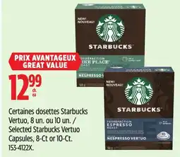 Canadian Tire Selected Starbucks Vertuo Capsules offer