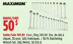 Canadian Tire MAXIMUM 30-Pc Ratcheting Wrench Set offer