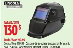 Canadian Tire Auto-Dark Welding Helmet, Black offer