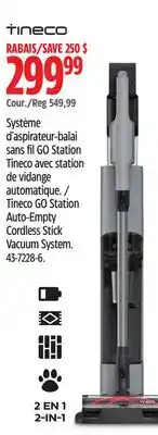 Canadian Tire Tineco GO Station Auto-Empty Cordless Stick Vacuum System offer