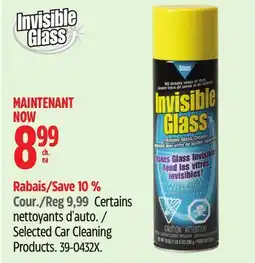 Canadian Tire Selected Invisible Glass Car Cleaning Products offer
