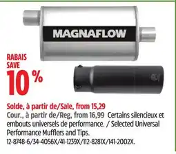 Canadian Tire Selected Magnaflow Universal Performance Mufflers and Tips offer