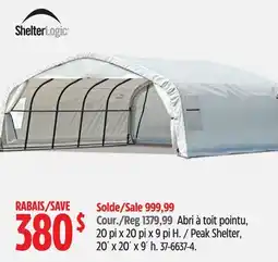 Canadian Tire ShelterLogic Peak Shelter offer