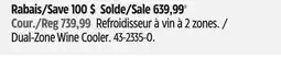 Canadian Tire Danby Dual-Zone Wine Cooler offer