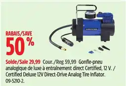 Canadian Tire Certified Deluxe 12V Direct-Drive Analog Tire Inflator offer