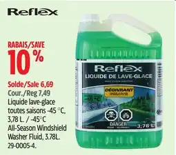 Canadian Tire Reflex -45°C All-Season Windshield Washer Fluid offer