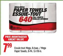 Canadian Tire Mega Paper Towels offer