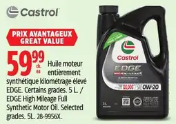 Canadian Tire Castrol EDGE High Mileage Full Synthetic Motor Oil offer