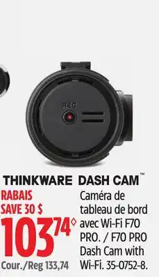 Canadian Tire Thinkware F70 PRO Dash Cam with Wi-Fi offer