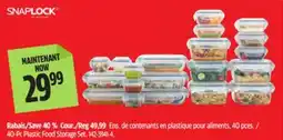 Canadian Tire Snaplock 40-Pc Plastic Food Storage Set offer