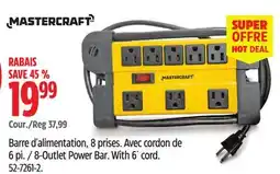 Canadian Tire Mastercraft 8-Outlet Power Bar offer