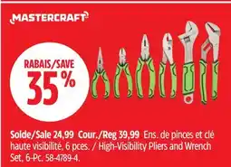 Canadian Tire Mastercraft High-Visibility Pliers and Wrench Set offer