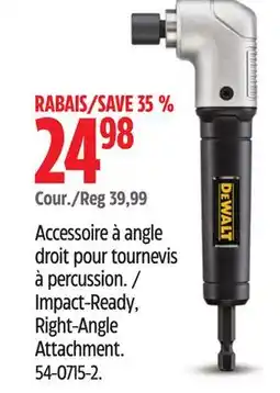 Canadian Tire DEWALT Impact-Ready, Right-Angle Attachment offer