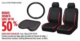 Canadian Tire Selected Autotrends Seat Cushions, Steering Wheel and Seat Covers offer
