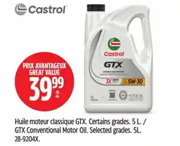 Canadian Tire Castrol GTX Conventional Motor Oil offer