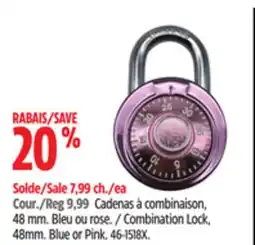 Canadian Tire Combination Lock offer