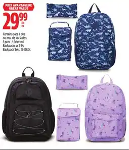 Canadian Tire Selected Backpacks or 3-Pc Backpack Sets offer