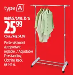 Canadian Tire Type A Adjustable Freestanding Clothing Rack offer