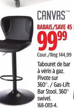 Canadian Tire Canvas Gas-Lift Bar Stool offer