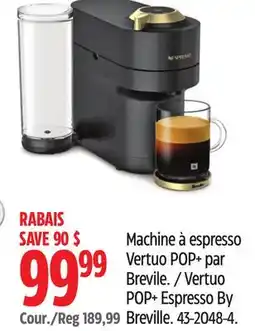 Canadian Tire Vertuo POP+ Espresso By Breville offer