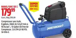 Canadian Tire Mastercraft 8-Gallon Oil-Free Air Compressor offer