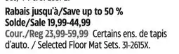 Canadian Tire Selected Floor Mat Sets offer