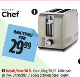 Canadian Tire Master Chef 2-Slice Stainless Steel Toaster offer