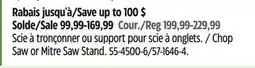 Canadian Tire MASTERCRAFT Chop Saw or Mitre Saw Stand offer