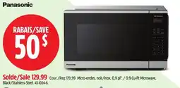 Canadian Tire Panasonic 0.9 Cu-Ft Microwave, Black/Stainless-Steel offer