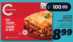 IGA COMPLIMENTS FROZEN LASAGNA offer