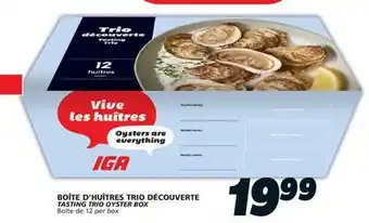IGA TASTING TRIO OYSTER BOX offer