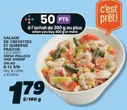 IGA C'EST PRÊT! FRESH POLLOCK AND SHRIMP SALAD offer