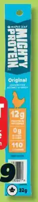 IGA MAPLE LEAF MIGHTY PROTEIN CHICKEN STICKS offer