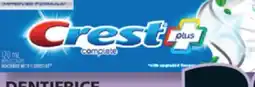 IGA CREST TOOTHPASTE offer