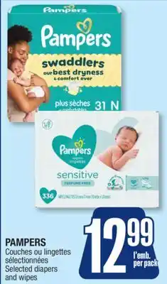 Jean Coutu PAMPERS Selected diapers and wipes offer