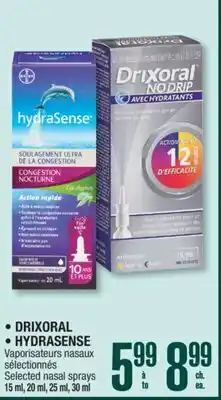 Jean Coutu DRIXORAL, HYDRASENSE Selected nasal sprays offer