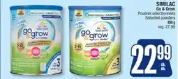 Jean Coutu SIMILAC Go & Grow Selected powders offer