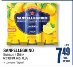 Jean Coutu SANPELLEGRINO Drink offer