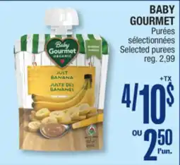 Jean Coutu BABY GOURMET Selected purees offer