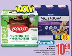 Jean Coutu PERSONELLE Nutrium, BOOST Selected meal replacements offer