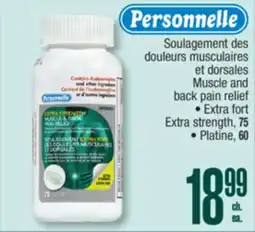 Jean Coutu PERSONNELLE Muscle and back pain relief offer