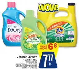 Jean Coutu BOUNCE, DOWNY, GAIN or TIDE Selected laundry detergents and fabric softeners offer