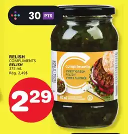 Marches Tradition COMPLIMENTS RELISH offer