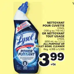 Marches Tradition LYSOL ALL-PURPOSE OR TOILET BOWL CLEANER offer